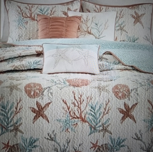 Coastal Starfish and Coral Bedding Set